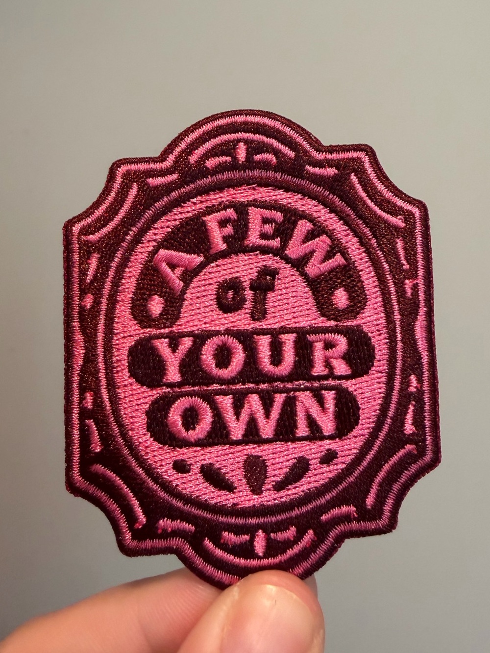 Noah Kahan - ‘A Few of Your Own' Pink Embroidered Iron-On Patch NEW